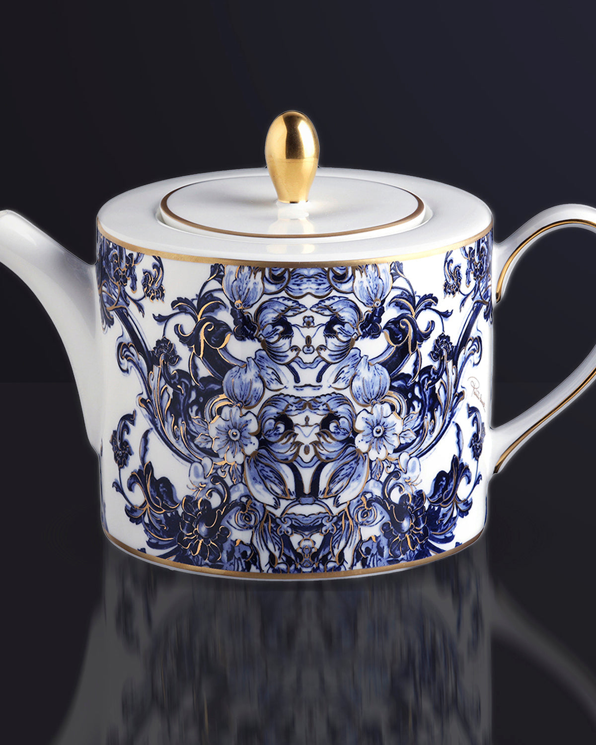 Roberto Cavalli Blue Flower Teapot