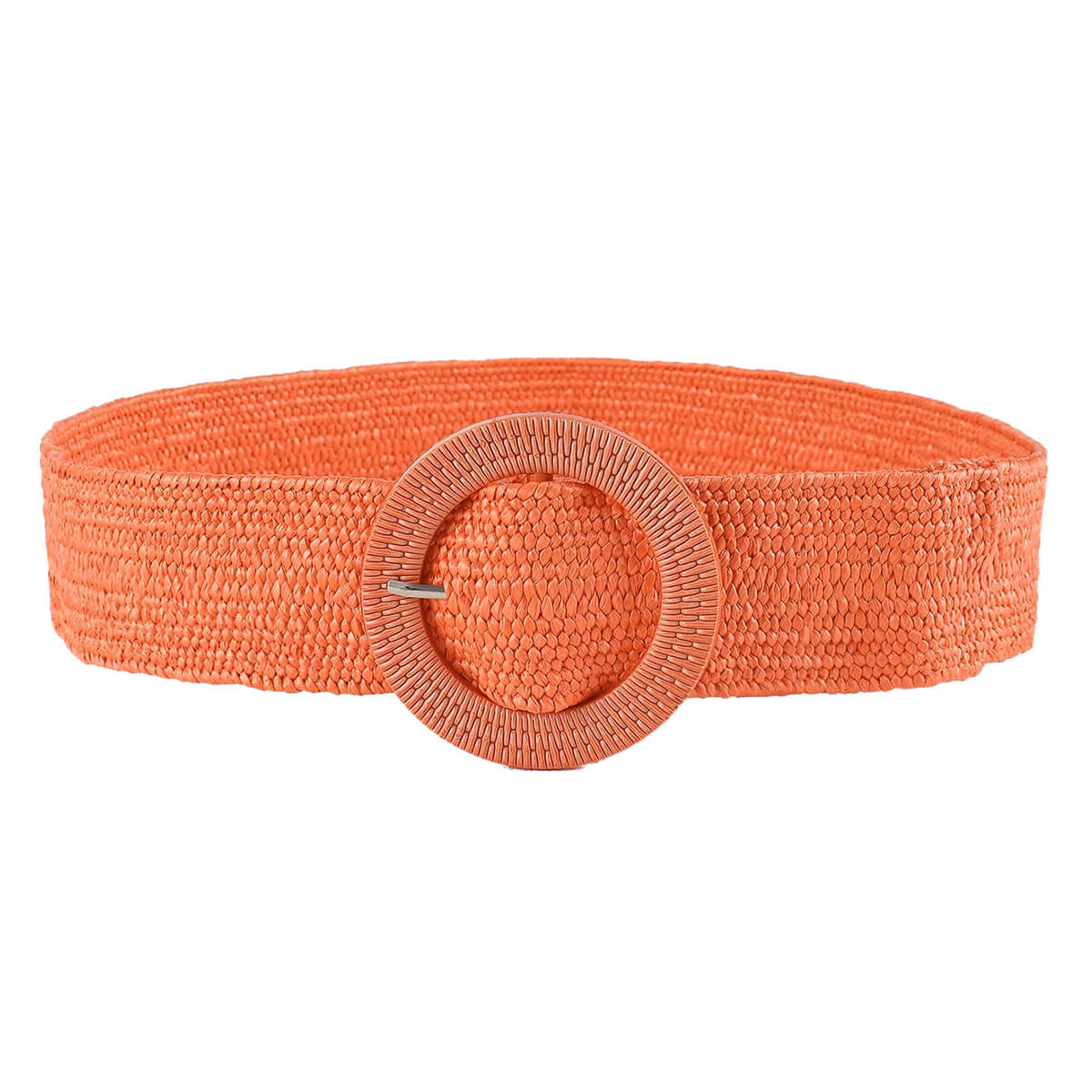 Raffia-Wrapped Stretch Belt orange front | MILK MONEY milkmoney.co | women's accessories. cute accessories. trendy accessories. cute accessories for girls. ladies accessories. women's fashion accessories.