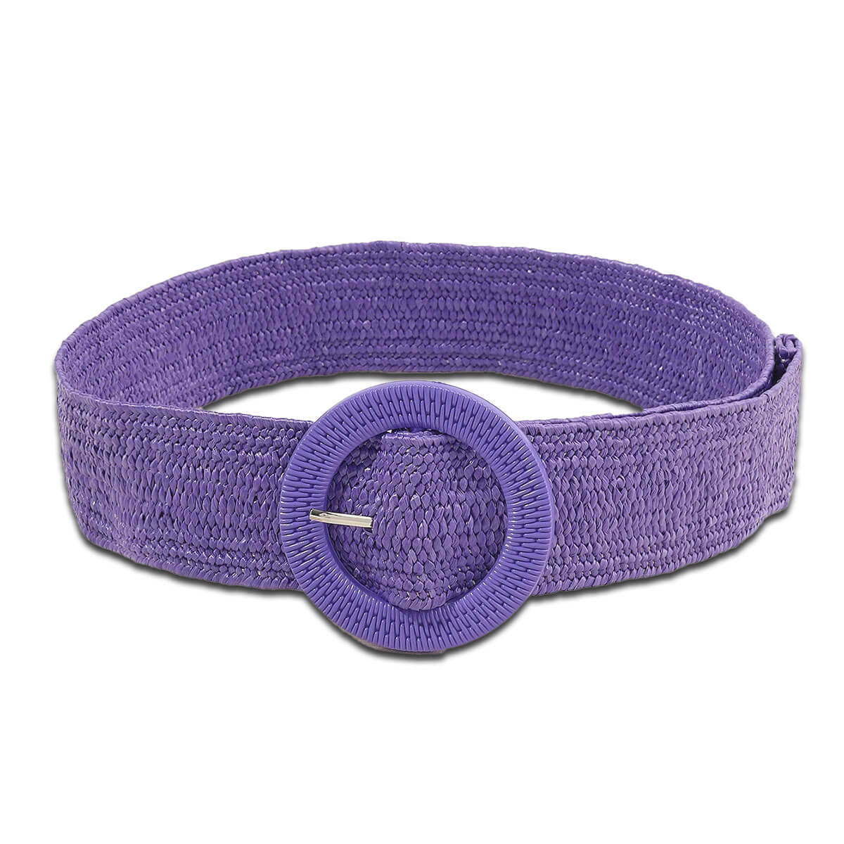Raffia-Wrapped Stretch Belt purple front | MILK MONEY milkmoney.co | women's accessories. cute accessories. trendy accessories. cute accessories for girls. ladies accessories. women's fashion accessories.