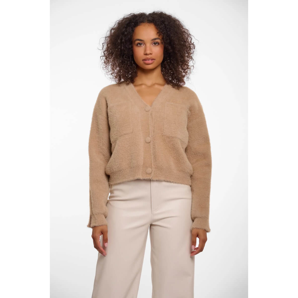 Rino & Pelle Isarea Cardigan khaki front | MILK MONEY milkmoney.co | cute sweaters for women, cute knit sweaters, cute pullover sweaters