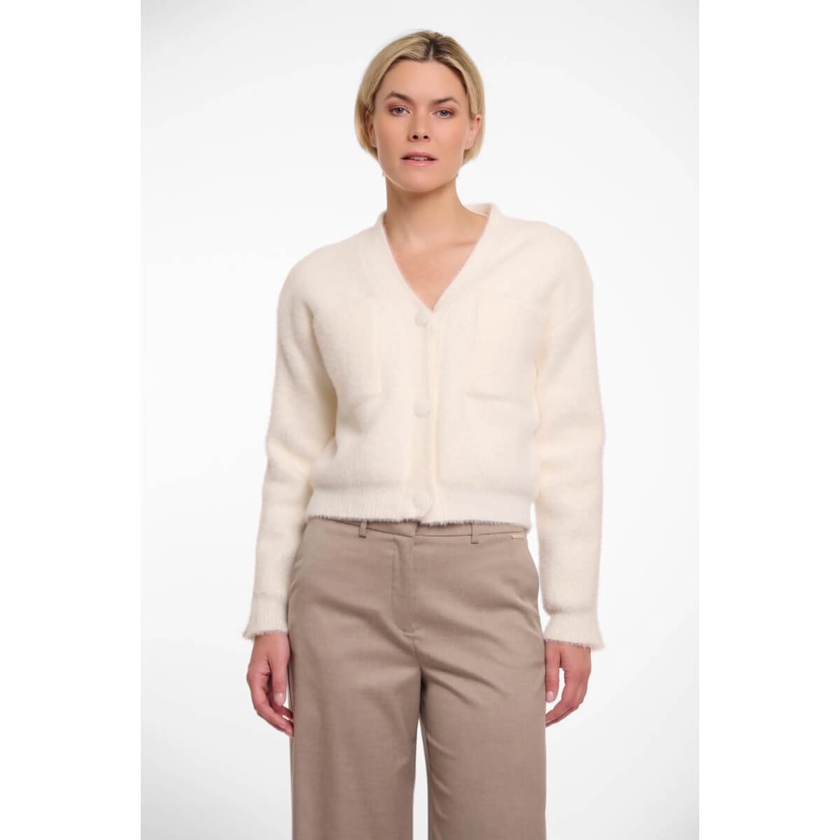 Rino & Pelle Isarea Cardigan white front | MILK MONEY milkmoney.co | cute sweaters for women, cute knit sweaters, cute pullover sweaters