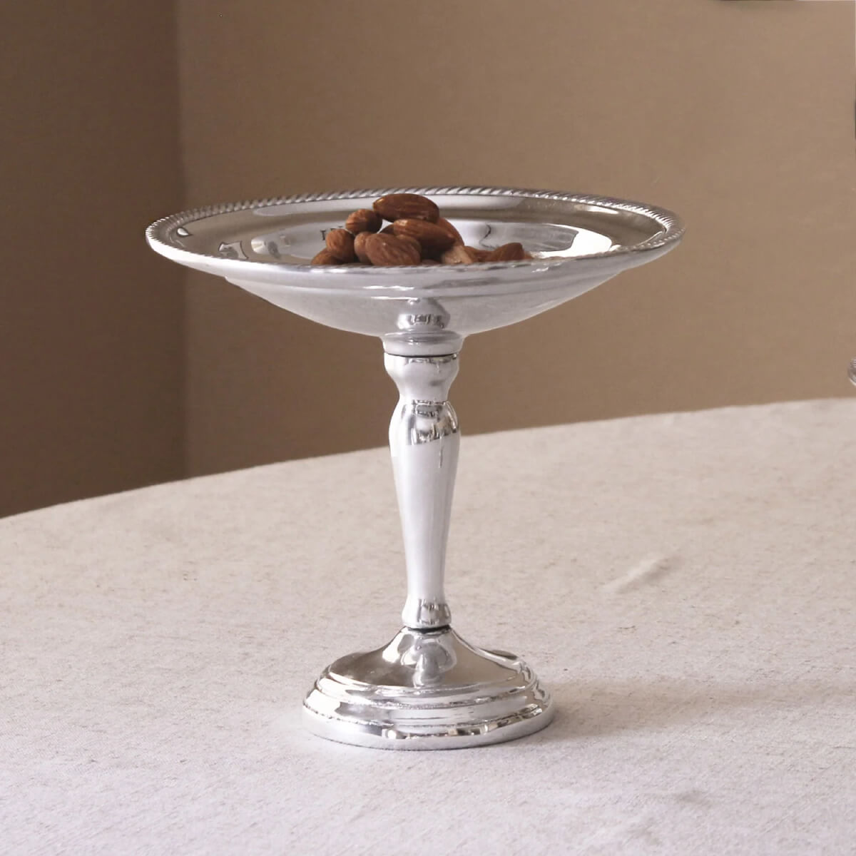 Beatriz Ball Soho Gallones Silver Pedestal Bowl silver front | MILK MONEY milkmoney.co | Home decor online, Modern home decor, Luxury home furnishings, Best home decor, Home accessories for sale, Living room furniture sets, Kitchen decor ideas, Wall art for home, Bathroom accessories, Vintage home decor, Minimalist home decor