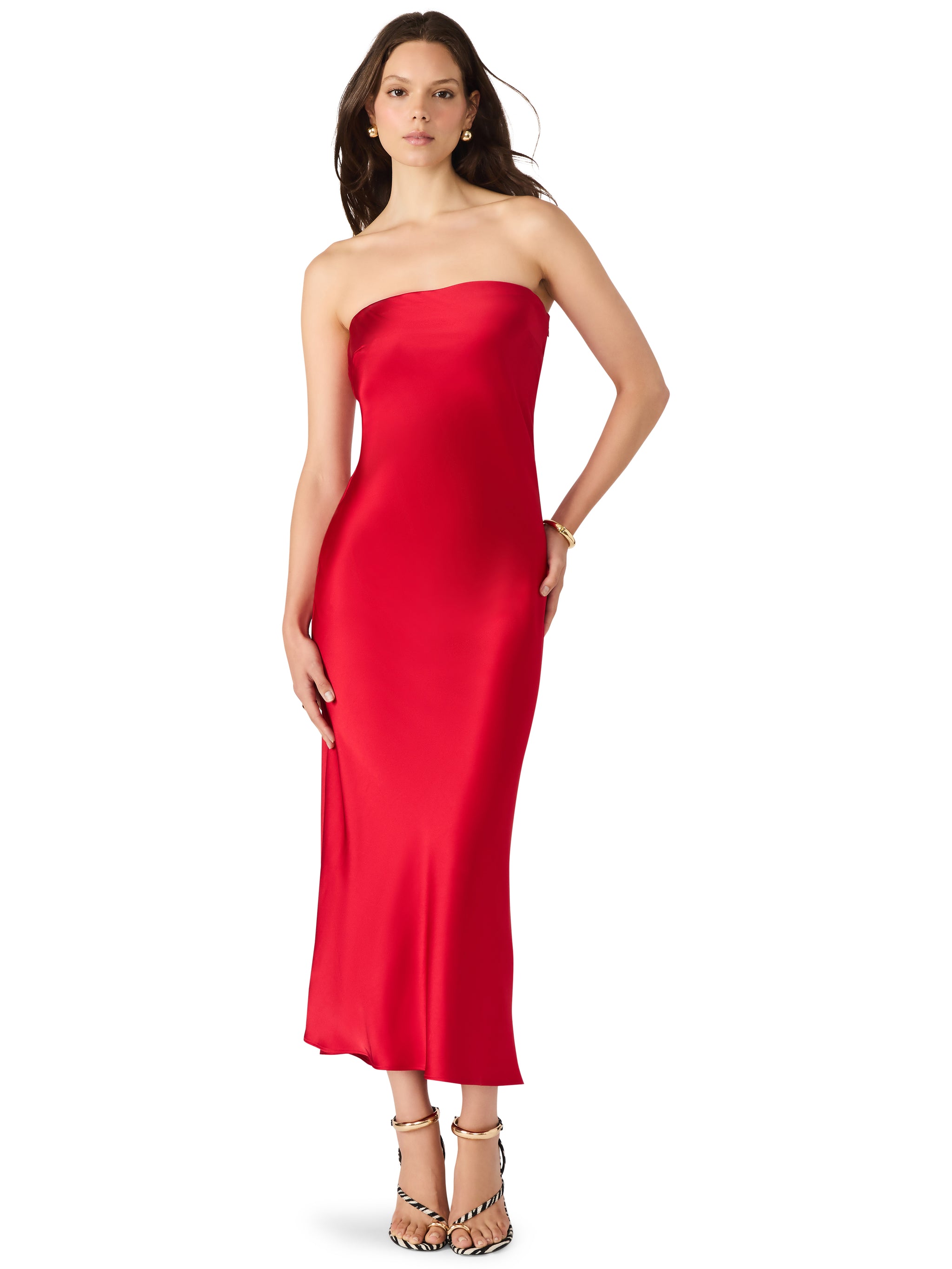 steve madden red dress Steve Madden Women's Laney Sleeveless Flowy Dress - Red - Size XL