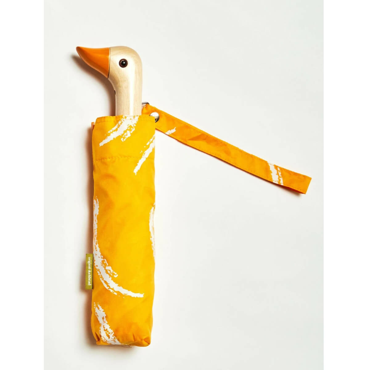 Saffron Brush Compact Duckhead Umbrella front | MILK MONEY milkmoney.co | white elephant gift ideas, gift, mother's day gift ideas, white elephant gift, gift shops near me, cute umbrella