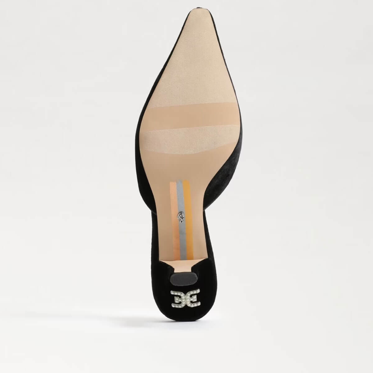 Sam Edelman Brit Luster Velvet Bling Buckle Detail Dress Mules black bottom | MILK MONEY milkmoney.co | cute shoes for women. ladies shoes. nice shoes for women. footwear for women. ladies shoes online. ladies footwear. womens shoes and boots. pretty shoes for women. beautiful shoes for women.