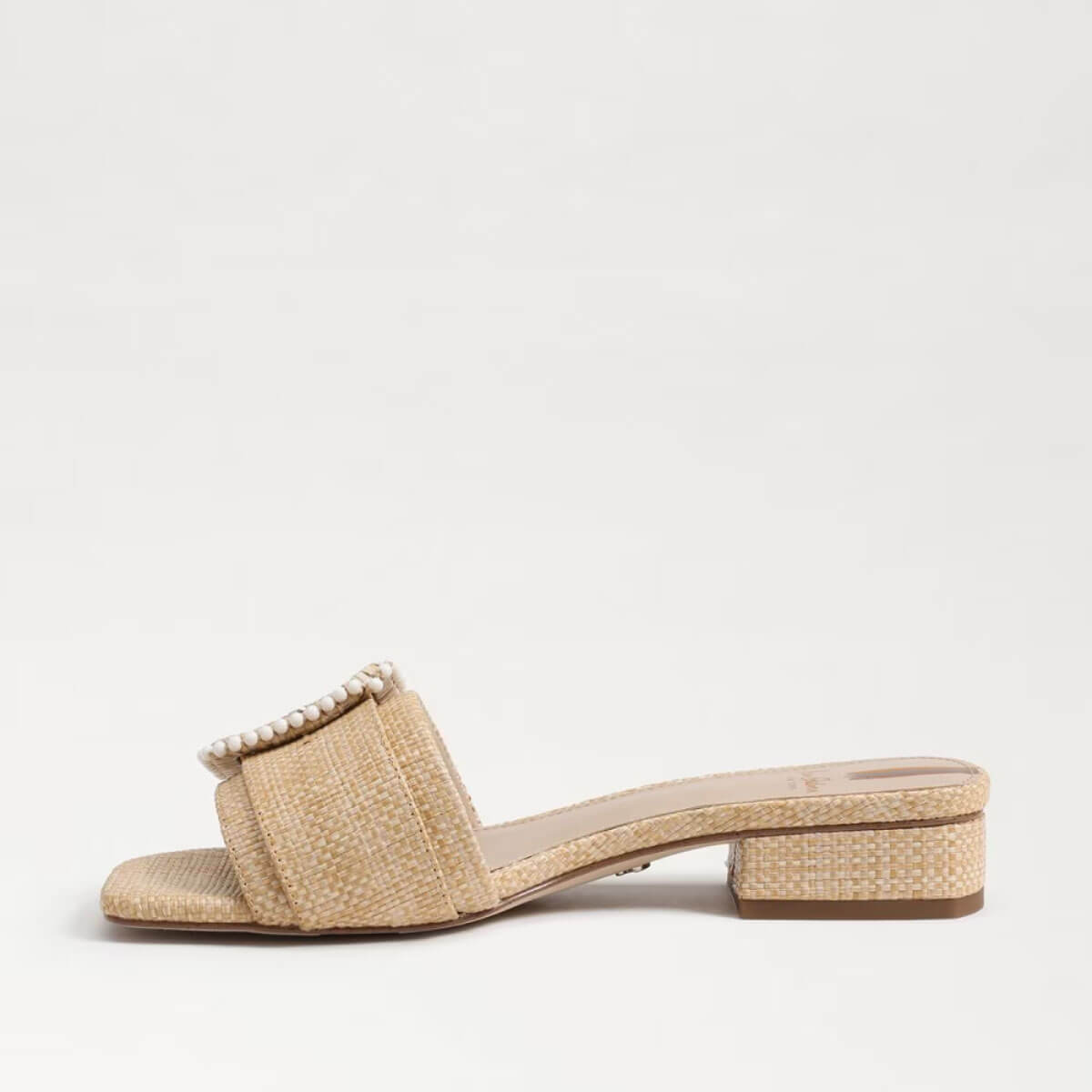 Sam Edelman Deacon Beaded Slide Sandal bleached beechwood weave side | MILK MONEY milkmoney.co | cute shoes for women. ladies shoes. nice shoes for women. footwear for women. ladies shoes online. ladies footwear. womens shoes and boots. pretty shoes for women. beautiful shoes for women