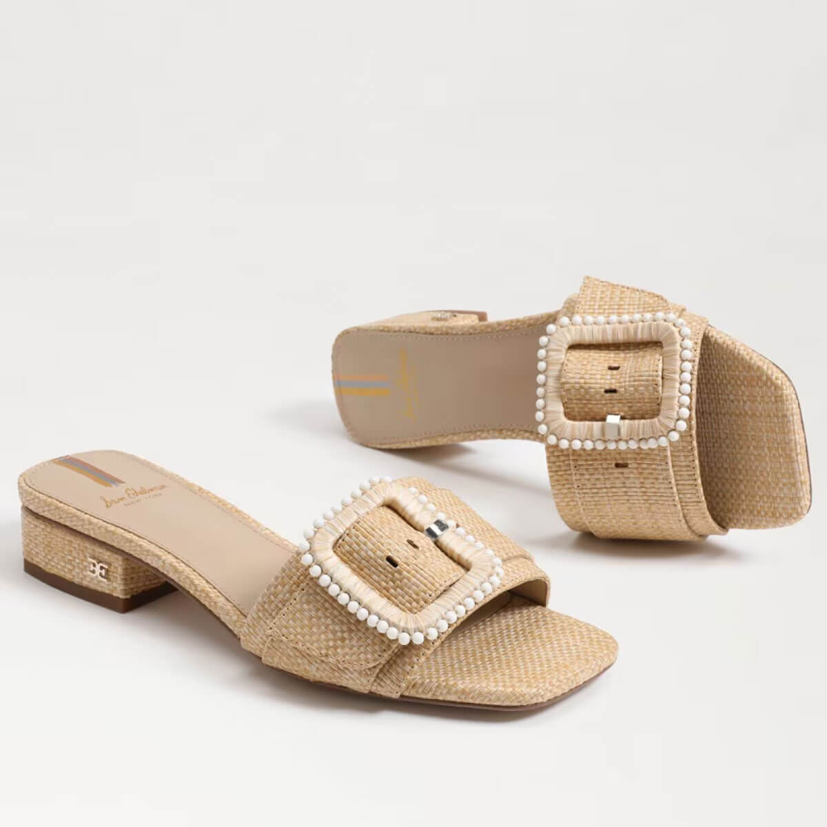 Sam Edelman Deacon Beaded Slide Sandal bleached beechwood weave | MILK MONEY milkmoney.co | cute shoes for women. ladies shoes. nice shoes for women. footwear for women. ladies shoes online. ladies footwear. womens shoes and boots. pretty shoes for women. beautiful shoes for women
