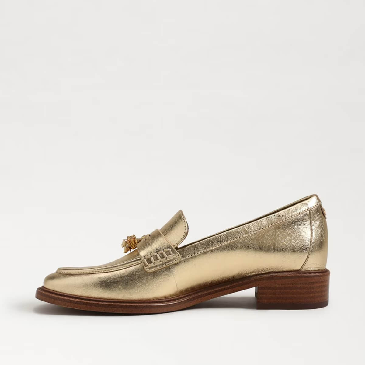 Sam Edelman Denise Tassel Penny Loafer amber gold leather side | MILK MONEY milkmoney.co | cute shoes for women. ladies shoes. nice shoes for women. footwear for women. ladies shoes online. ladies footwear. womens shoes and boots. pretty shoes for women. beautiful shoes for women.