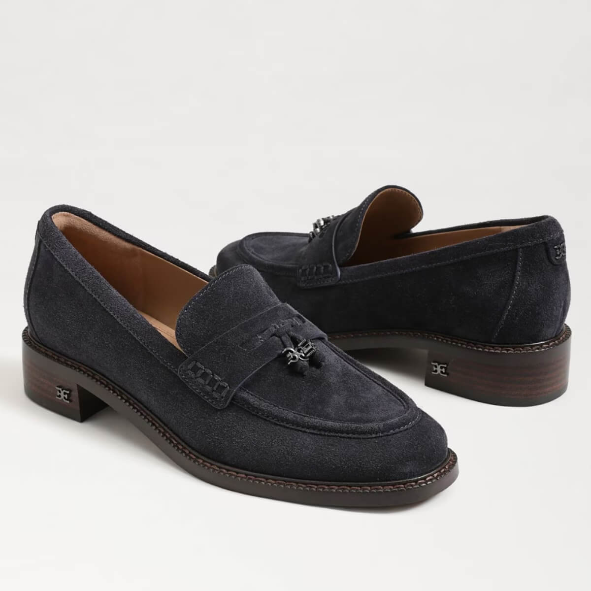 Sam Edelman Denise Tassel Penny Loafer midnight blue suede front | MILK MONEY milkmoney.co | cute shoes for women. ladies shoes. nice shoes for women. footwear for women. ladies shoes online. ladies footwear. womens shoes and boots. pretty shoes for women. beautiful shoes for women.