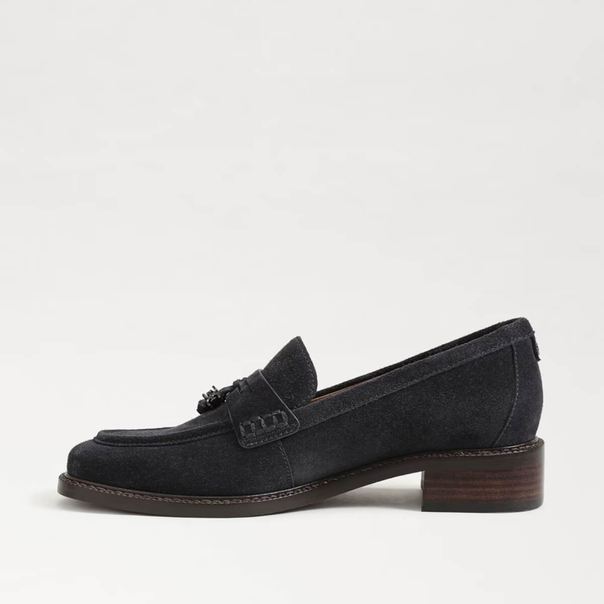 Sam Edelman Denise Tassel Penny Loafer midnight blue suede side | MILK MONEY milkmoney.co | cute shoes for women. ladies shoes. nice shoes for women. footwear for women. ladies shoes online. ladies footwear. womens shoes and boots. pretty shoes for women. beautiful shoes for women.
