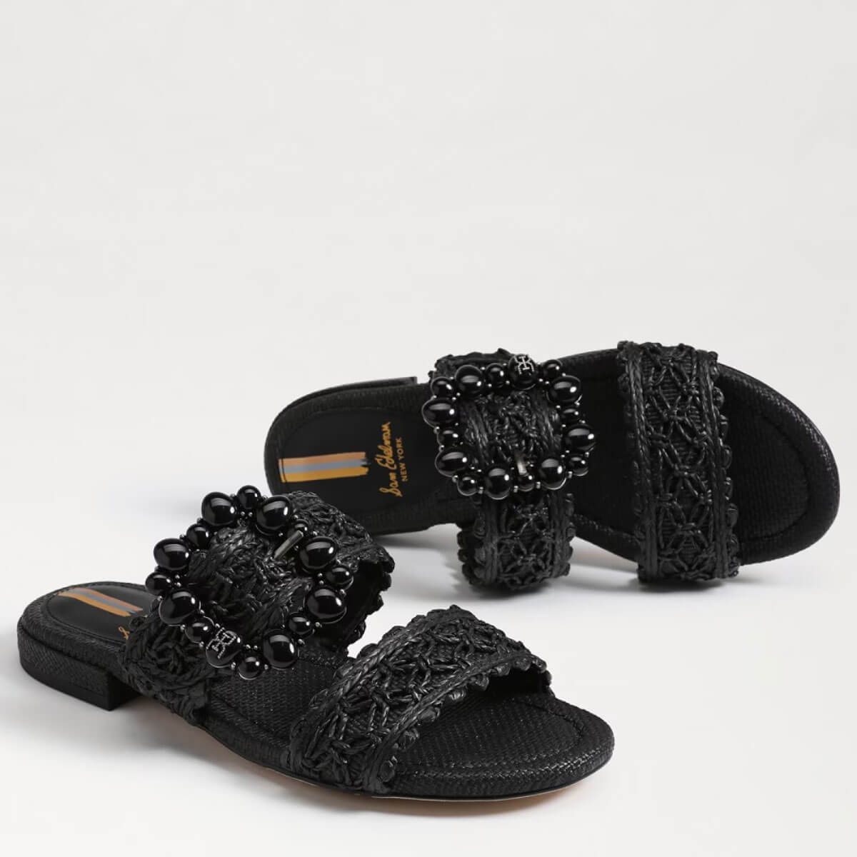 Sam Edelman Elisa Slide Sandal black side | MILK MONEY milkmoney.co | cute sandals for women. cute slides for women. trendy womens sandals. women sandals online. pretty sandals for women. cute slides womens.