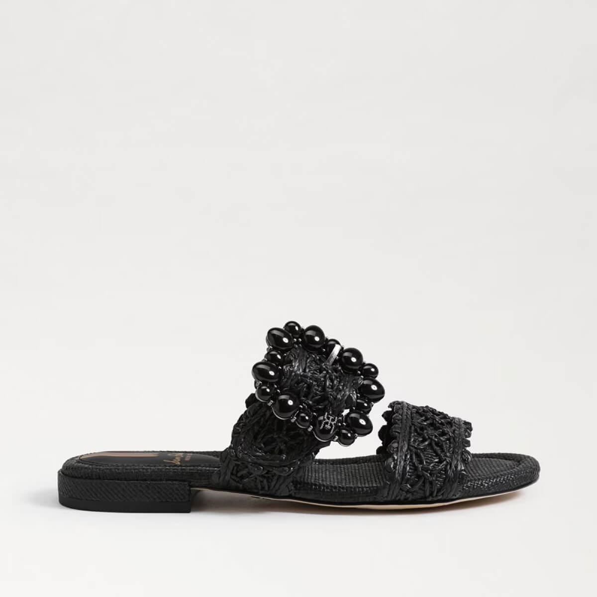 Sam Edelman Elisa Slide Sandal black side | MILK MONEY milkmoney.co | cute sandals for women. cute slides for women. trendy womens sandals. women sandals online. pretty sandals for women. cute slides womens.