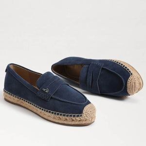 Sam Edelman Kai Espadrille Flat Loafer blue side | MILK MONEY milkmoney.co | cute shoes for women. ladies shoes. nice shoes for women. footwear for women. ladies shoes online. ladies footwear. womens shoes and boots. pretty shoes for women. beautiful shoes for women.