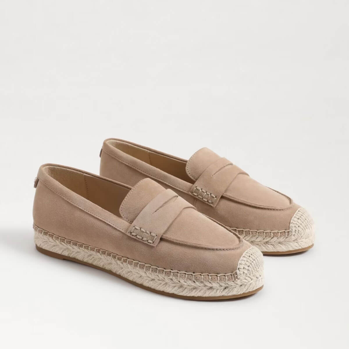 Sam Edelman Kai Espadrille Flat Loafer taupe side | MILK MONEY milkmoney.co | cute shoes for women. ladies shoes. nice shoes for women. footwear for women. ladies shoes online. ladies footwear. womens shoes and boots. pretty shoes for women. beautiful shoes for women.