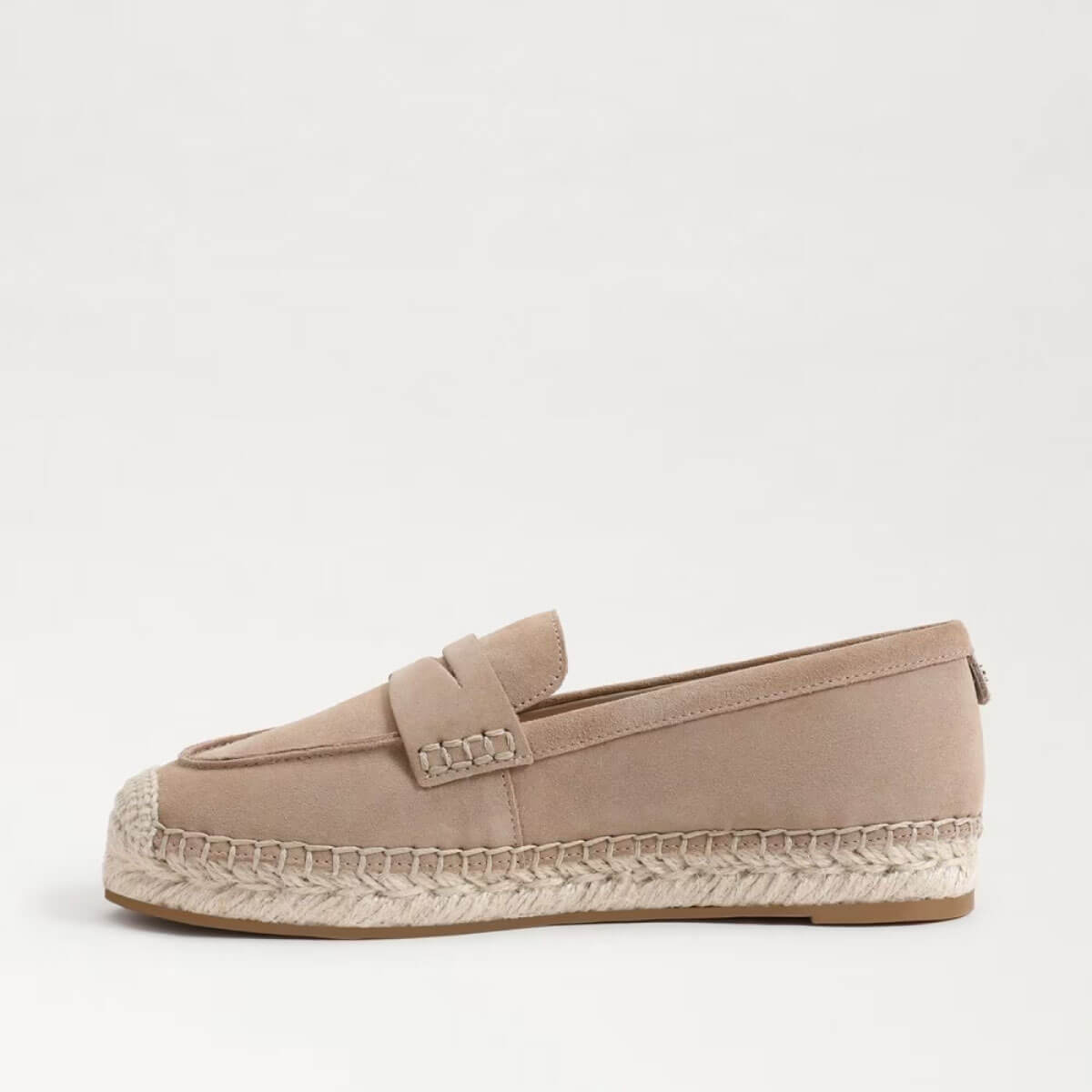 Sam Edelman Kai Espadrille Flat Loafer taupe side | MILK MONEY milkmoney.co | cute shoes for women. ladies shoes. nice shoes for women. footwear for women. ladies shoes online. ladies footwear. womens shoes and boots. pretty shoes for women. beautiful shoes for women.