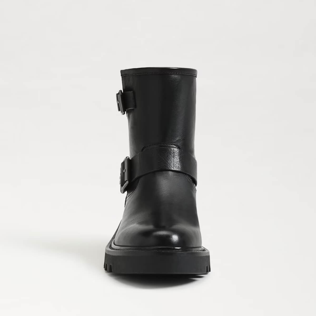 Sam Edelman Kinsley Motorcycle Boot black leather front | MILK MONEY milkmoney.co | cute shoes for women. ladies shoes. nice shoes for women. footwear for women. ladies shoes online. ladies footwear. womens shoes and boots. pretty shoes for women. beautiful shoes for women.