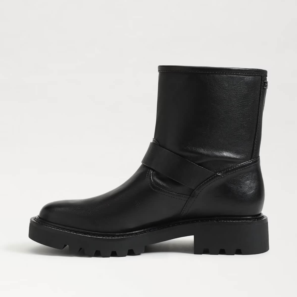 Sam Edelman Kinsley Motorcycle Boot black leather side | MILK MONEY milkmoney.co | cute shoes for women. ladies shoes. nice shoes for women. footwear for women. ladies shoes online. ladies footwear. womens shoes and boots. pretty shoes for women. beautiful shoes for women.