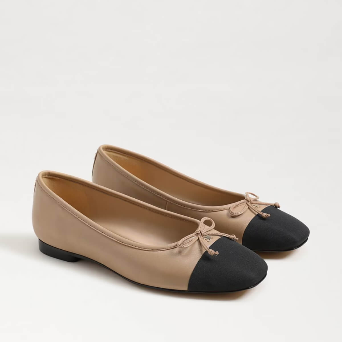 Sam Edelman Marley Ballet Flat beige black front | MILK MONEY milkmoney.co | cute shoes for women. ladies shoes. nice shoes for women. footwear for women. ladies shoes online. ladies footwear. womens shoes and boots. pretty shoes for women. beautiful shoes for women.