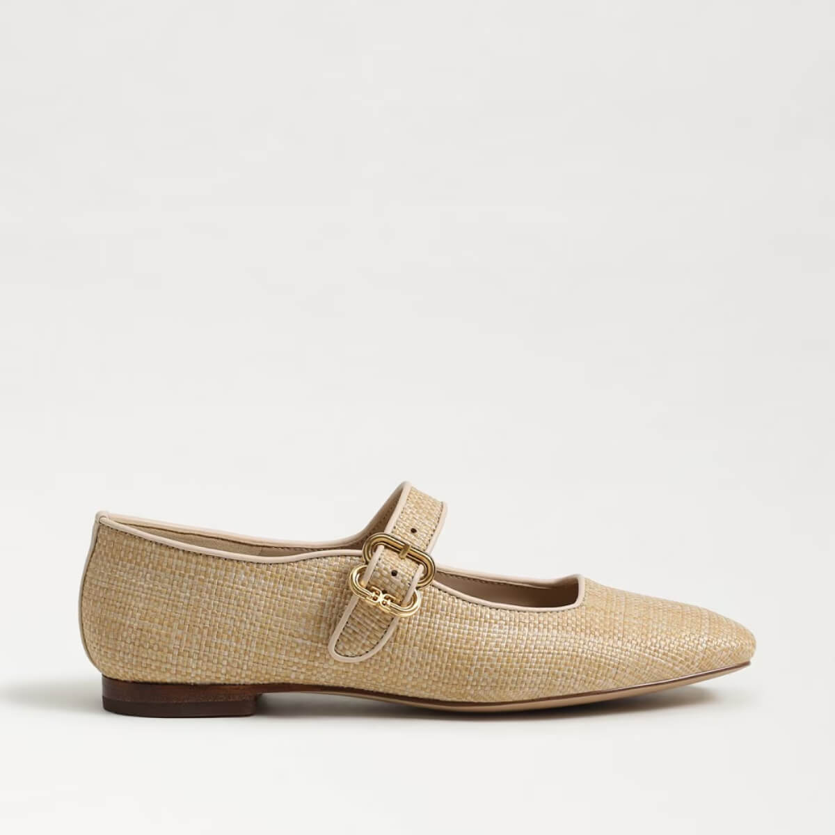 Sam Edelman Michaela Mary Jane Flat Bleached Beechwood Weave