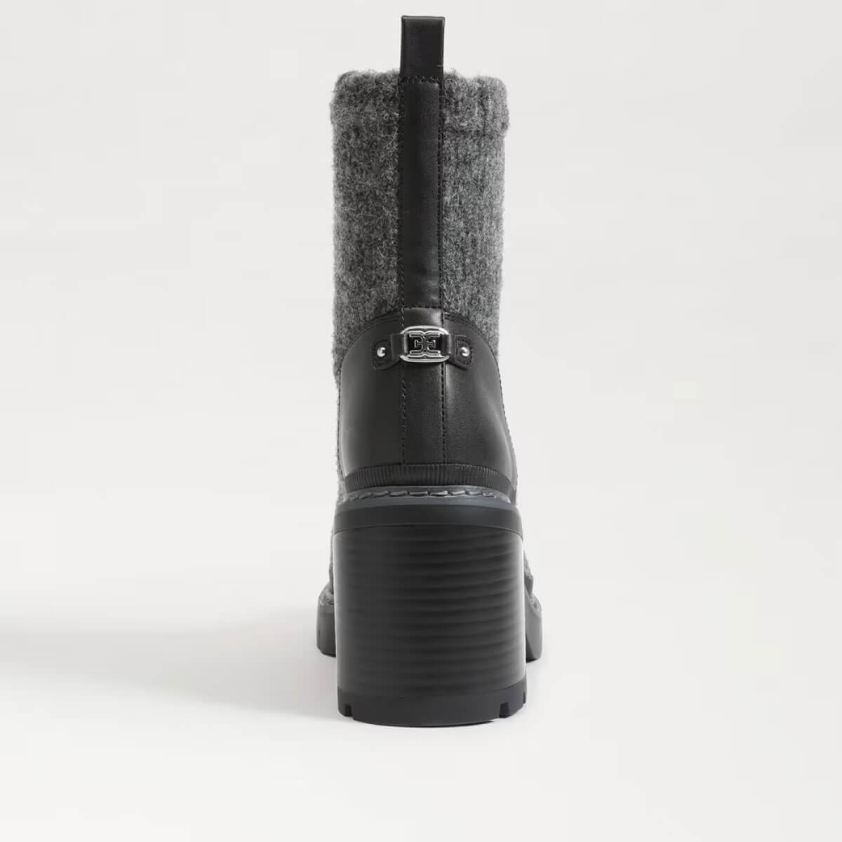 Sam Edelman Rozanna Knit Bootie black back | MILK MONEY milkmoney.co | cute shoes for women. ladies shoes. nice shoes for women. footwear for women. ladies shoes online. ladies footwear. womens shoes and boots. pretty shoes for women. beautiful shoes for women.