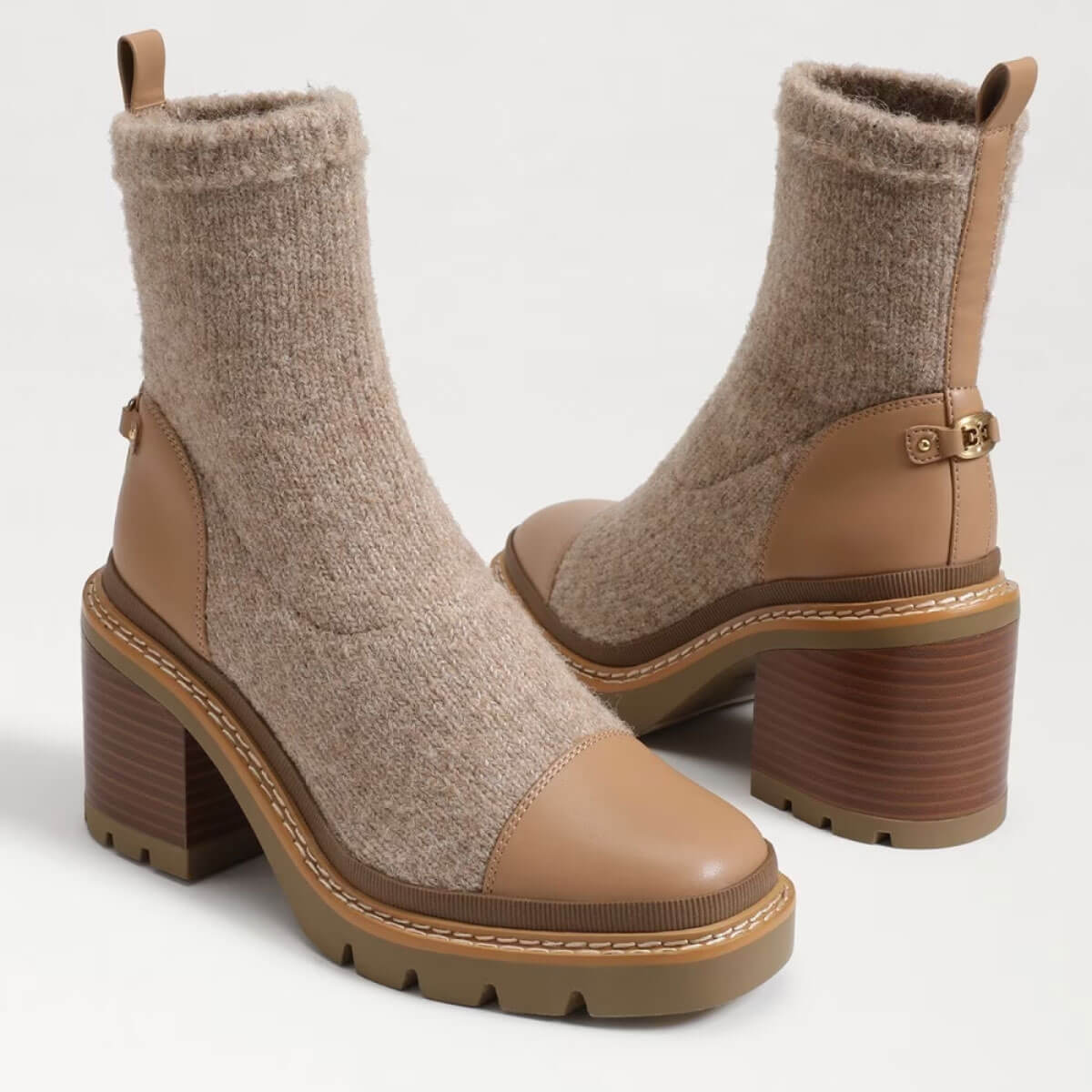 Sam Edelman Rozanna Knit Bootie tan | MILK MONEY milkmoney.co | cute shoes for women. ladies shoes. nice shoes for women. footwear for women. ladies shoes online. ladies footwear. womens shoes and boots. pretty shoes for women. beautiful shoes for women.