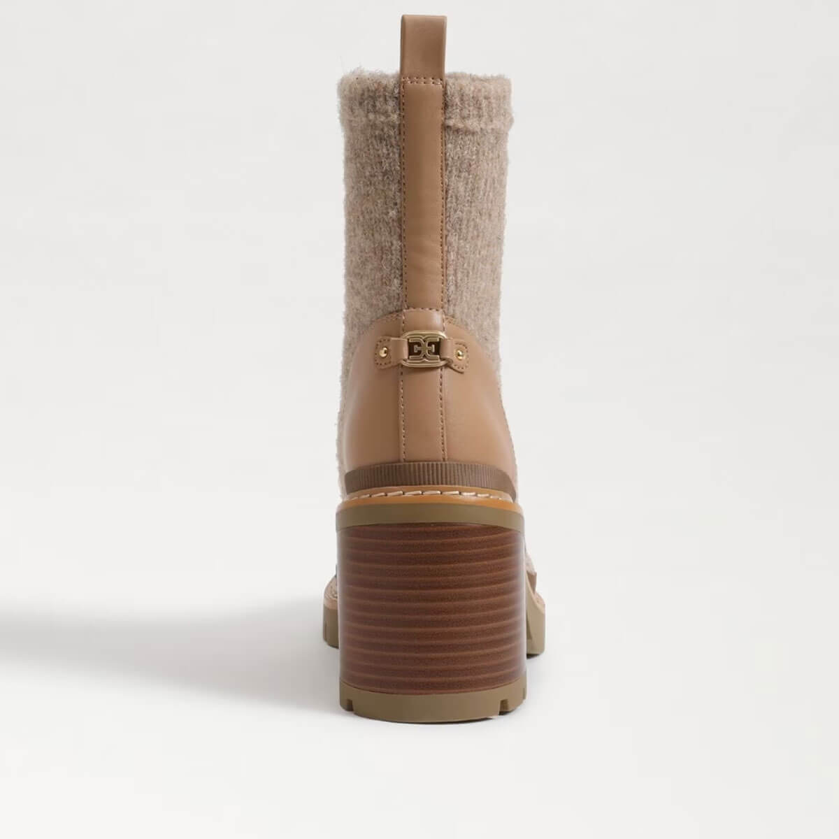 Sam Edelman Rozanna Knit Bootie tan back | MILK MONEY milkmoney.co | cute shoes for women. ladies shoes. nice shoes for women. footwear for women. ladies shoes online. ladies footwear. womens shoes and boots. pretty shoes for women. beautiful shoes for women.