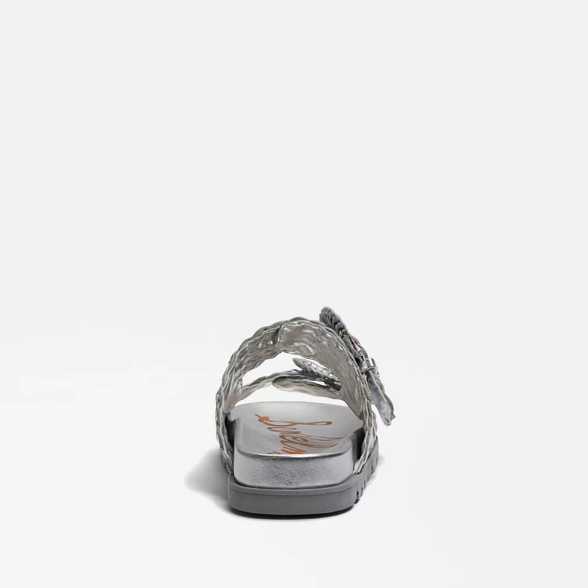 Sam Edelman Tiffanie Slide Sandal silver back | MILK MONEY milkmoney.co | cute sandals for women. cute slides for women. trendy womens sandals. women sandals online. pretty sandals for women. cute slides womens.