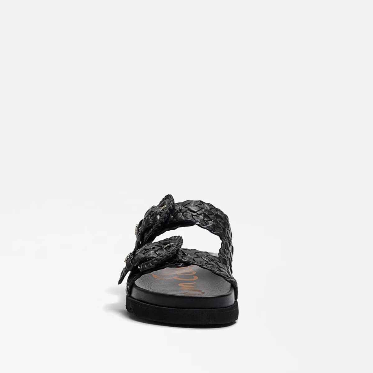 Sam Edelman Tiffanie Slide Sandal black front | MILK MONEY milkmoney.co | cute sandals for women. cute slides for women. trendy womens sandals. women sandals online. pretty sandals for women. cute slides womens.