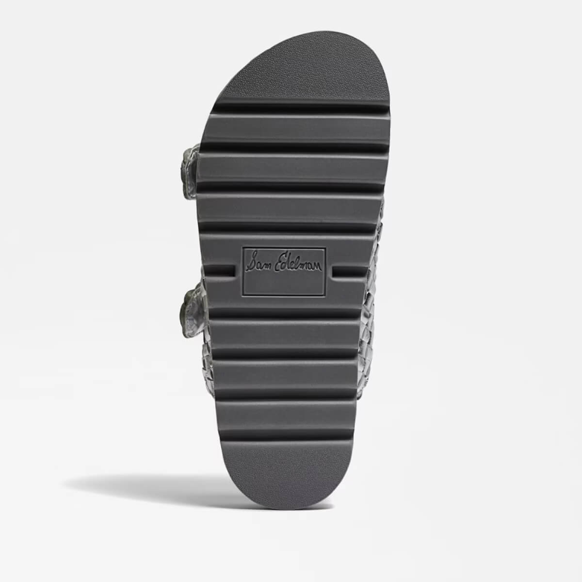 Sam Edelman Tiffanie Slide Sandal silver btm | MILK MONEY milkmoney.co | cute sandals for women. cute slides for women. trendy womens sandals. women sandals online. pretty sandals for women. cute slides womens.