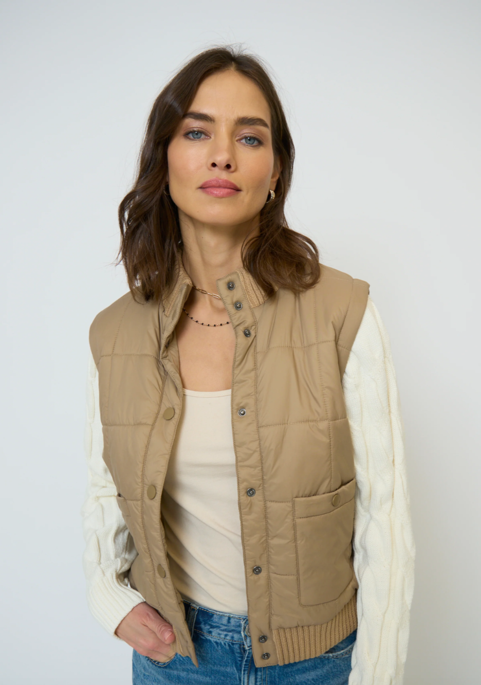 Bradley Quilted Mixed Media Jacket