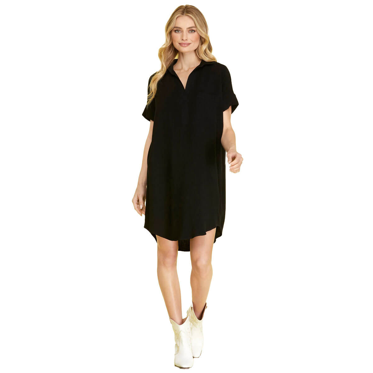 Short Sleeve Shirt Dress