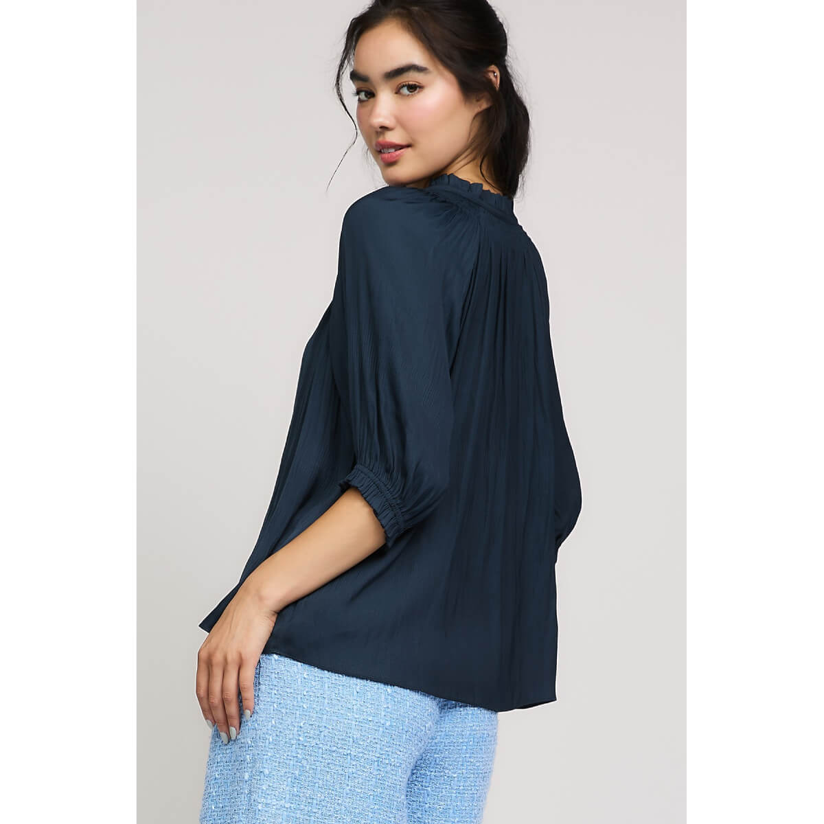 Short Sleeve Tie Front Top