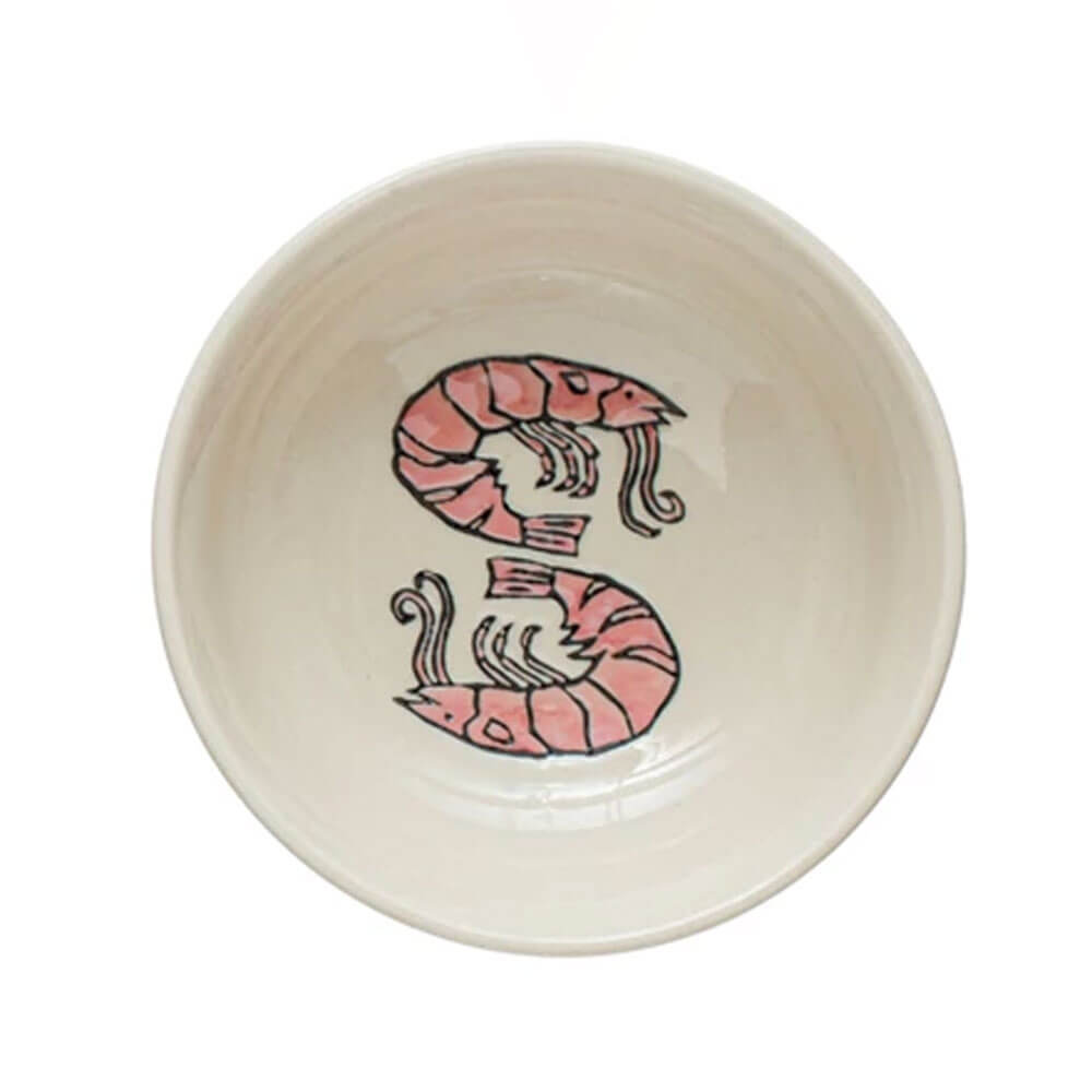Sea Life Stoneware Mini Bowl top shrimp | MILK MONEY milkmoney.co | white elephant gift ideas, gift, mother's day gift ideas, white elephant gift, gift shops near me