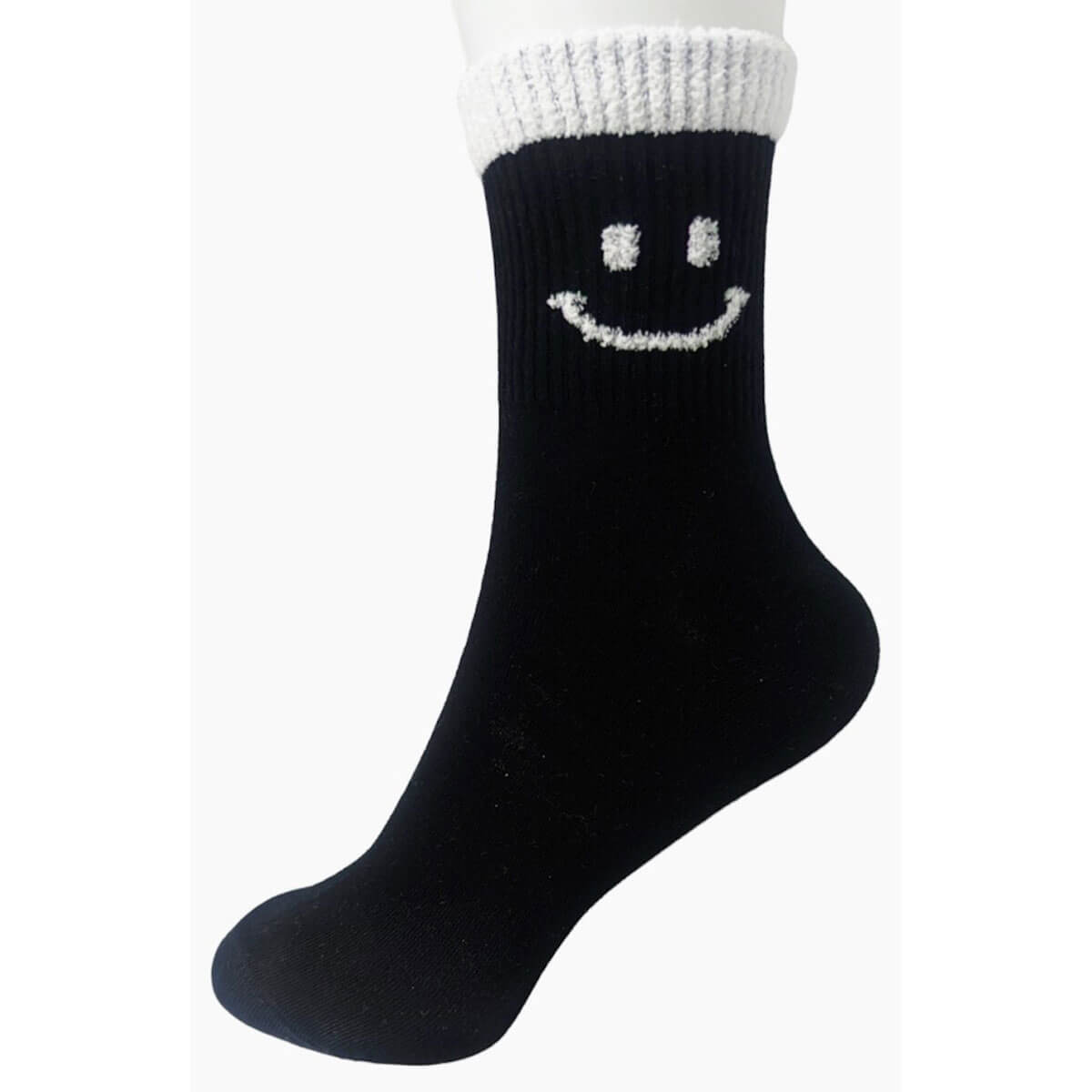 Smiley Face Half Crew Socks