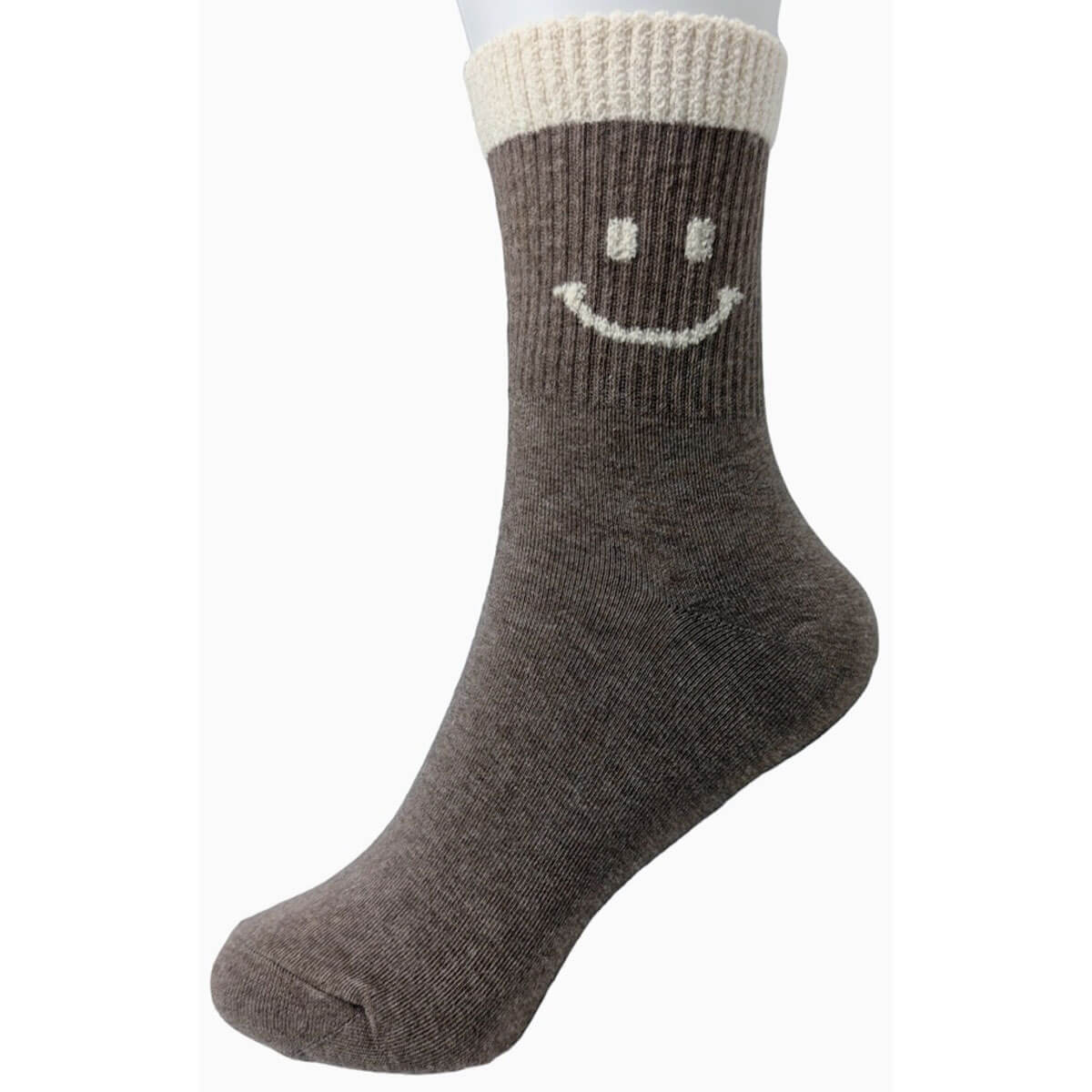 Smiley Face Half Crew Socks