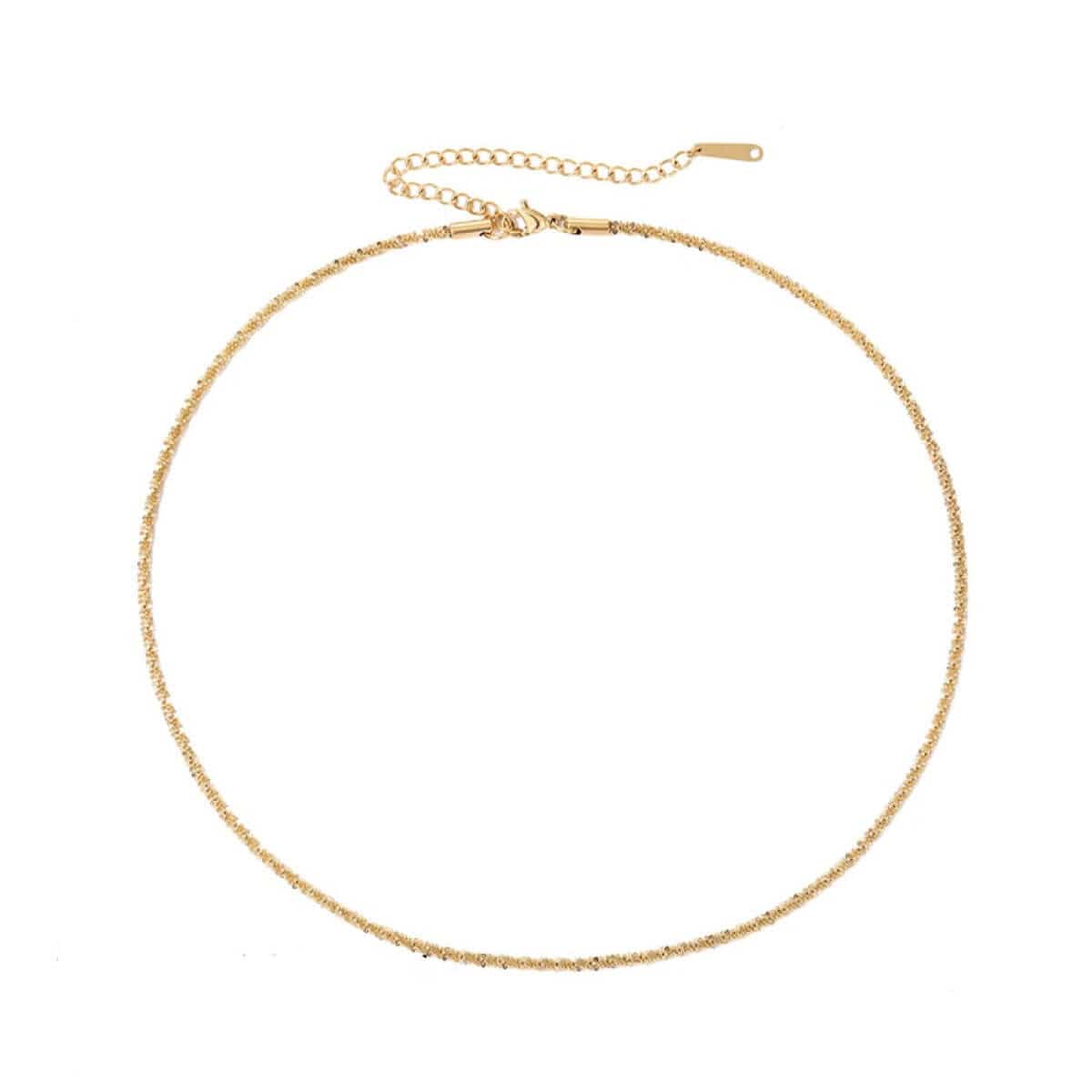 Sparkle Chain Necklace gold front | MILK MONEY milkmoney.co | cute necklaces. pretty necklaces. trendy necklaces. cute simple necklaces. cute gold necklace. cute cheap necklaces. cute necklaces for women. trendy layered necklaces. casual necklace. cute trendy necklaces