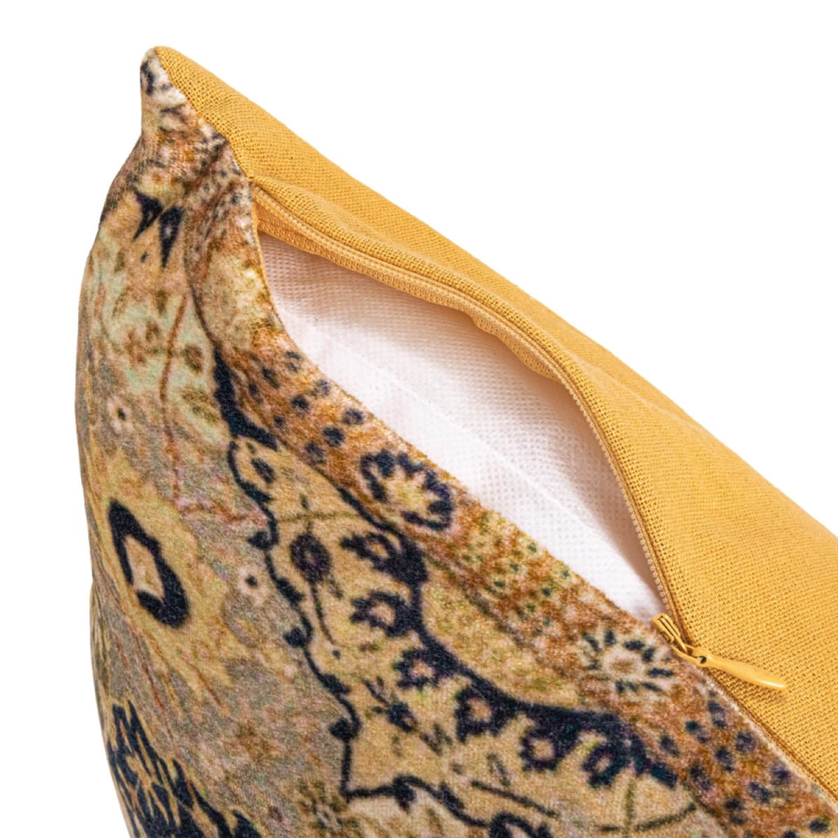 Square Cotton Velvet Printed Throw Pillow