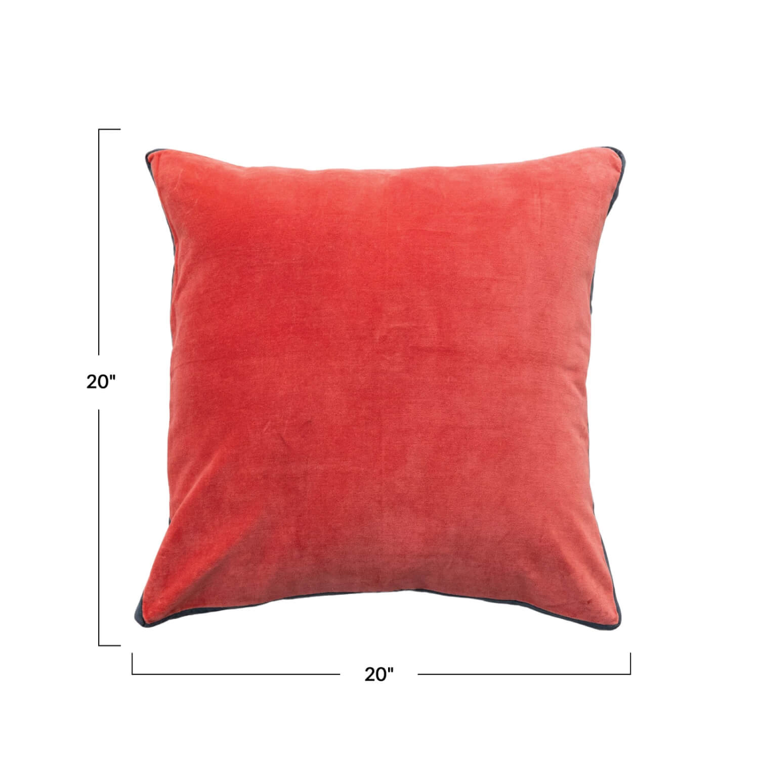 Square Cotton Velvet Throw Pillow