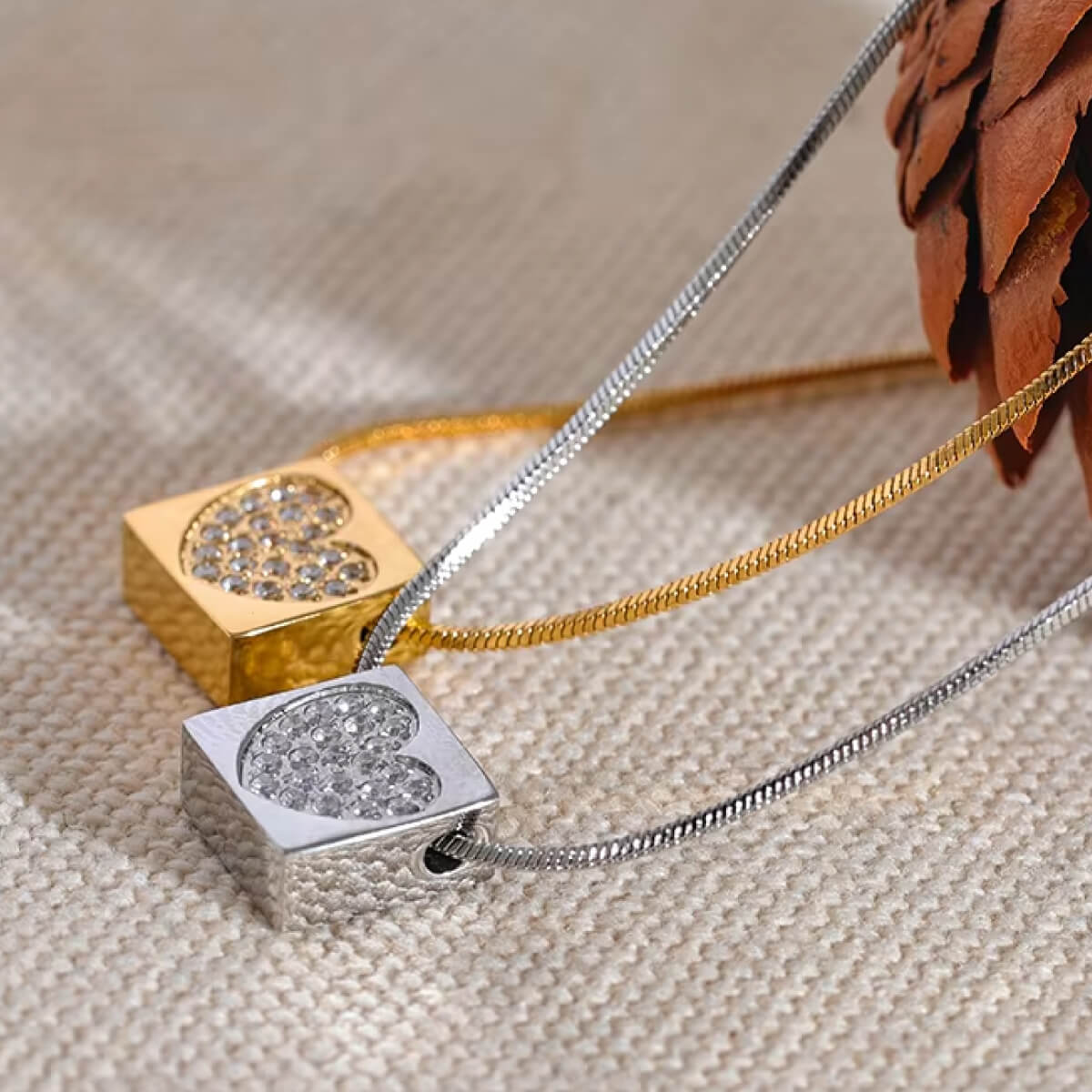 Square Crystal Heart Charm Necklace front | MILK MONEY milkmoney.co | cute necklaces. pretty necklaces. trendy necklaces.
cute simple necklaces. cute gold necklace. cute cheap necklaces. cute necklaces for women. trendy layered necklaces. casual necklace. cute trendy necklaces