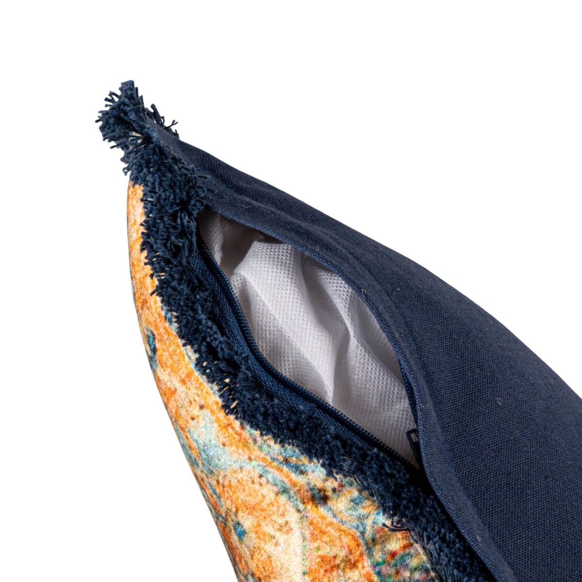 Square Vintage Carpet Pattern Velvet Printed Throw Pillow