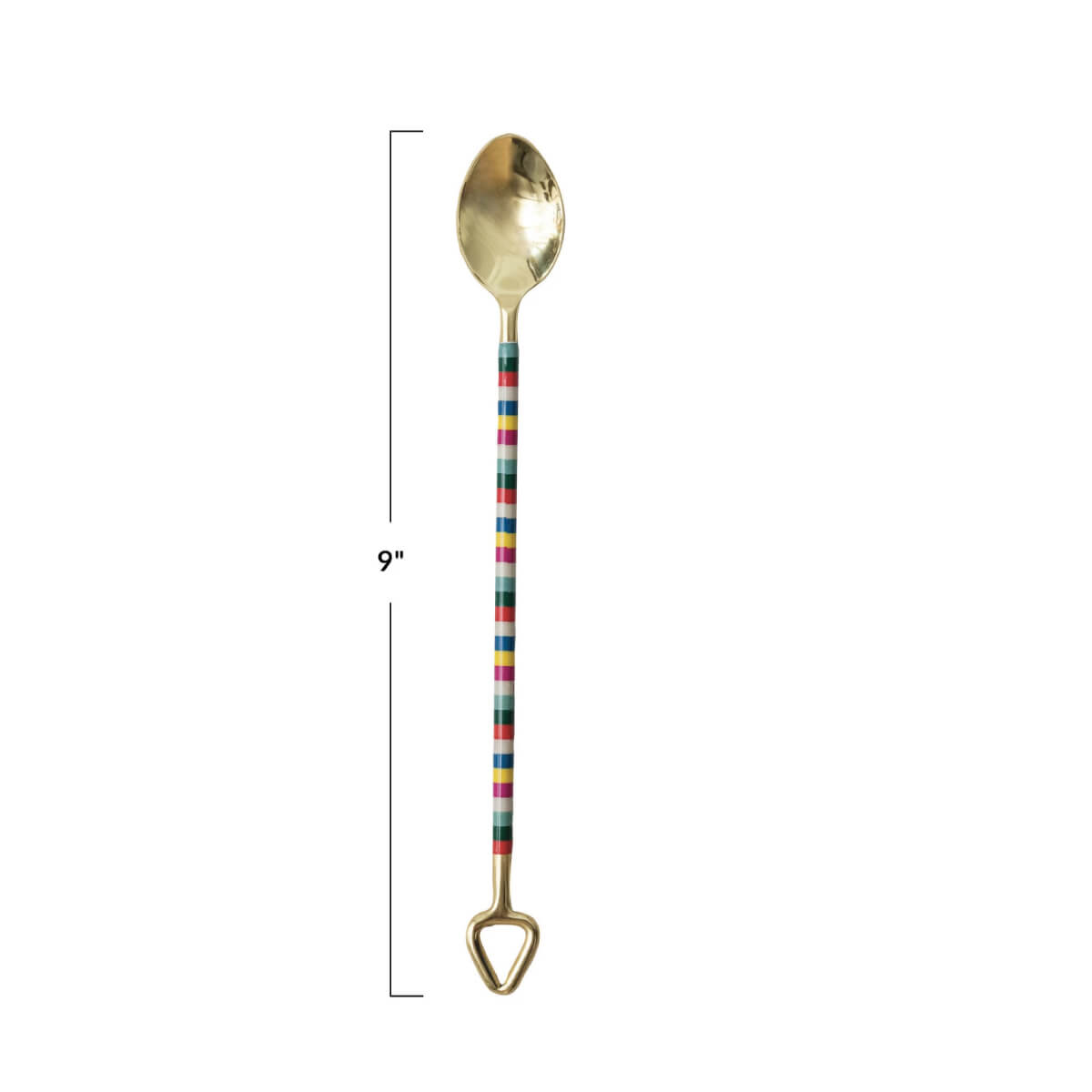 Stainless Steel Cocktail Striped Spoon