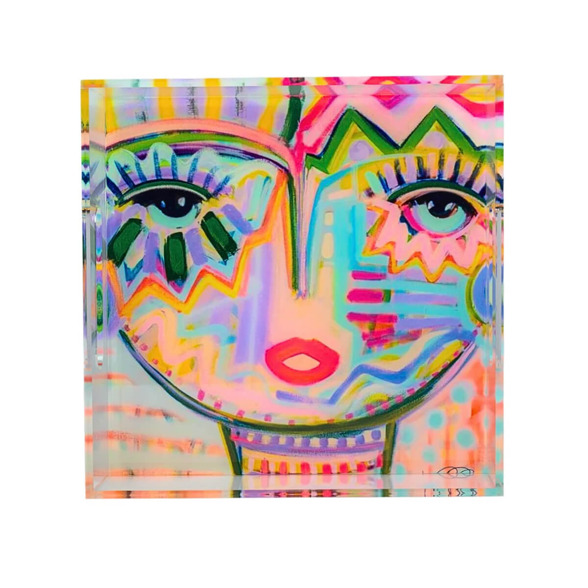 Stand Out in a Crowd Artisan Acrylic Tray front | MILK MONEY milkmoney.co | white elephant gift ideas, gift, mother's day gift ideas, white elephant gift, gift shops near me, cute home decor, mother's day gift, cute home accents, handmade in USA, elegant home decor