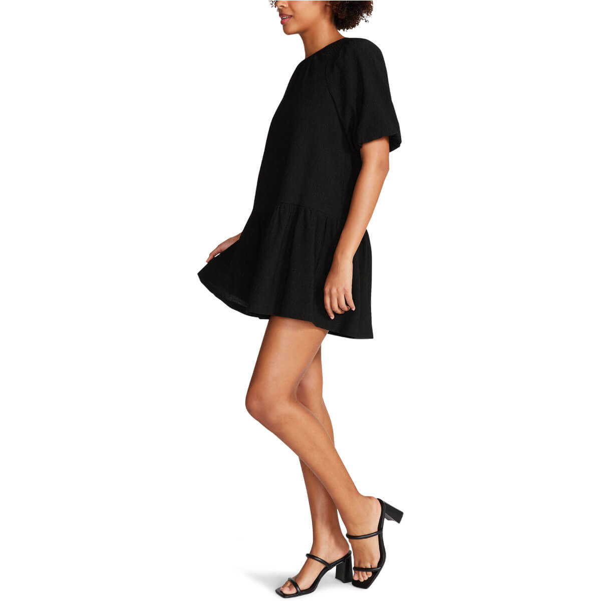 Steve Madden Abrah Minidress black side | MILK MONEY milkmoney.co | cute clothes for women. womens online clothing. trendy online clothing stores. womens casual clothing online. trendy clothes online. trendy women's clothing online. ladies online clothing stores. trendy women's clothing stores. cute female clothes.