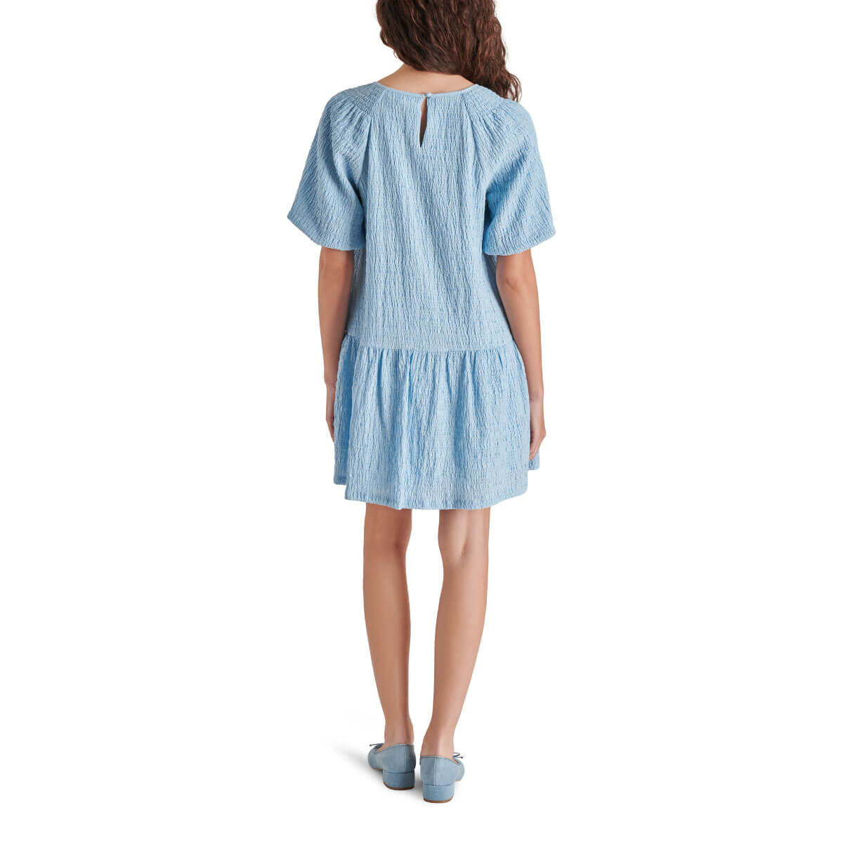 Steve Madden Abrah Minidress blue back | MILK MONEY milkmoney.co | cute clothes for women. womens online clothing. trendy online clothing stores. womens casual clothing online. trendy clothes online. trendy women's clothing online. ladies online clothing stores. trendy women's clothing stores. cute female clothes.