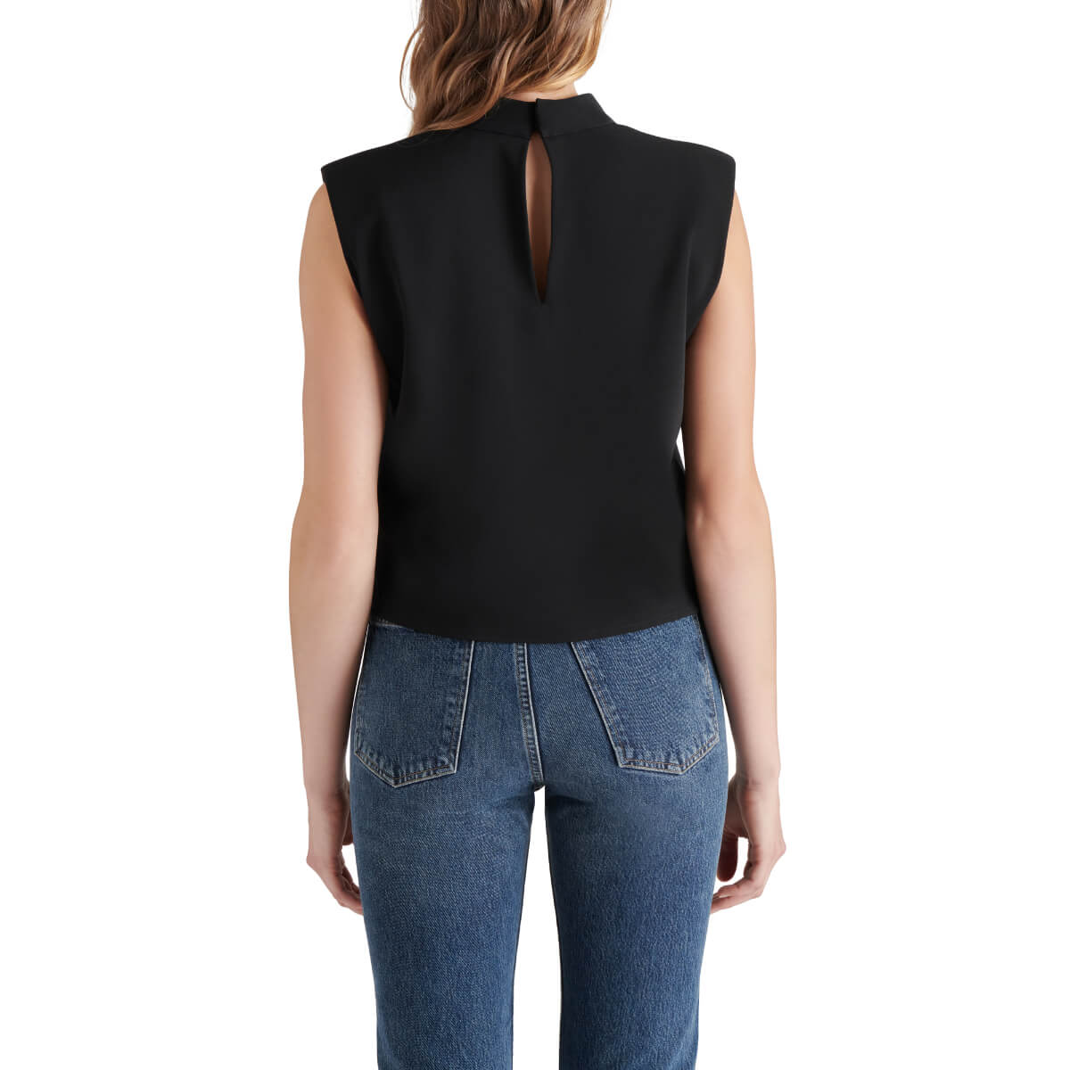 Steve Madden Adelie Top black back | MILK MONEY milkmoney.co | cute tops for women. trendy tops for women. cute blouses for women. stylish tops for women. pretty womens tops.