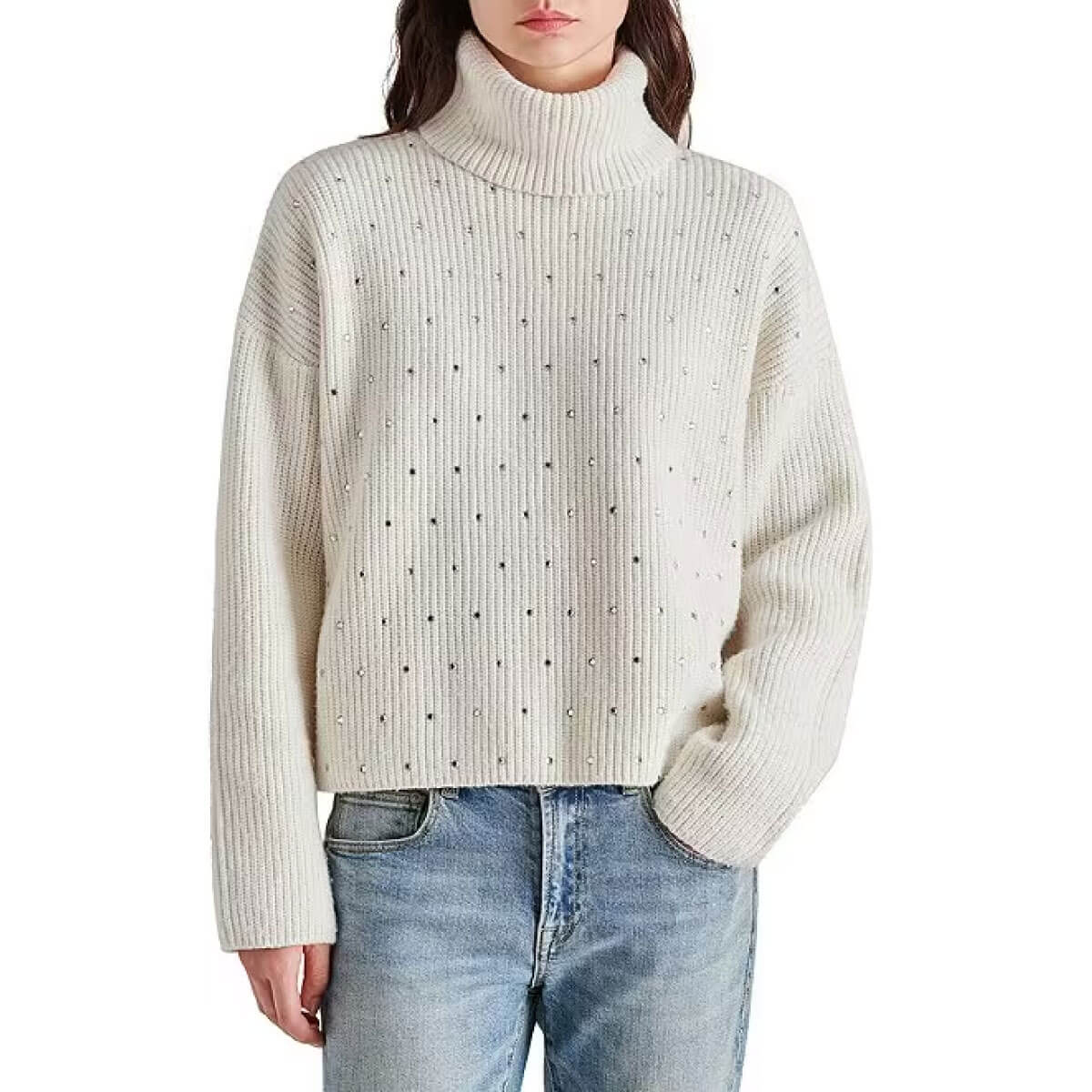 Steve Madden Astro Sequin Turtle Neck Sweater