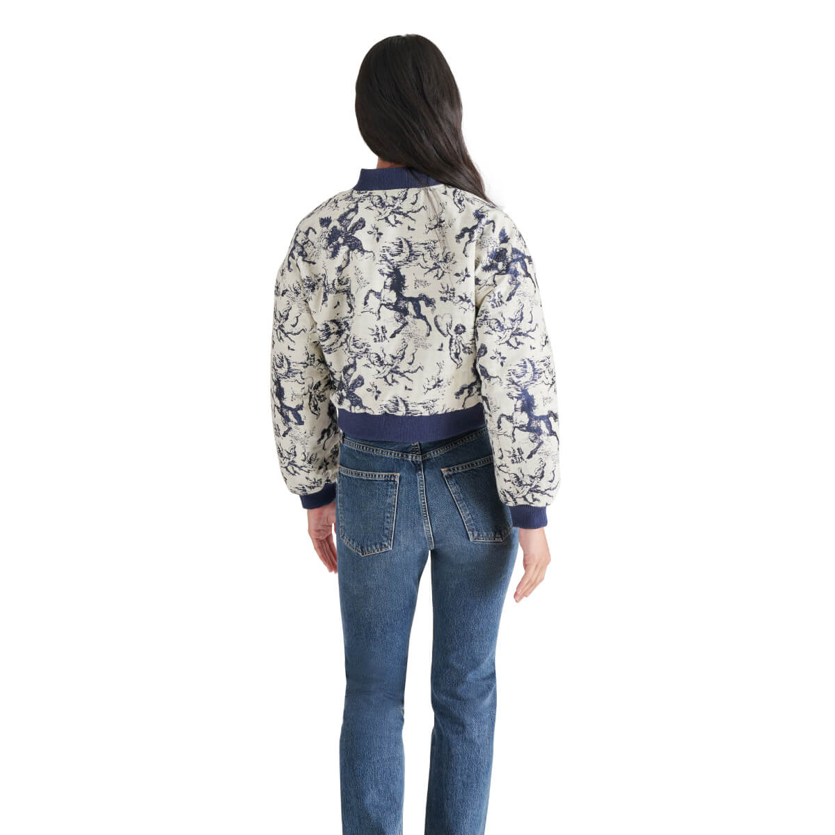 Steve Madden Austen Jacket blue back | MILK MONEY milkmoney.co | cute jackets for women. cute coats. cool jackets for women. stylish jackets for women. trendy jackets for women. trendy womens coats.