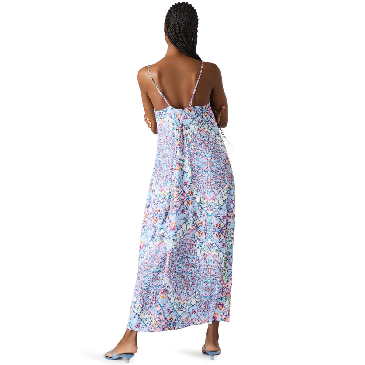 Steve Madden Chase Maxi Sundress back blue | MILK MONEY milkmoney.co | cute clothes for women. womens online clothing. trendy online clothing stores. womens casual clothing online. trendy clothes online. trendy women's clothing online. ladies online clothing stores. trendy women's clothing stores. cute female clothes.