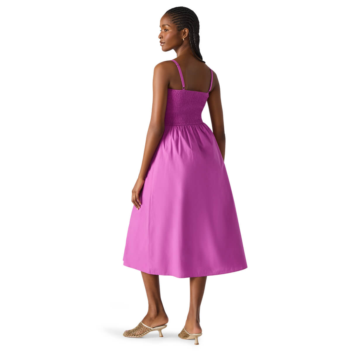 Steve Madden Codie Smocked Bodice Sundress Radiant Orchid | MILK MONEY milkmoney.co | cute clothes for women. womens online clothing. trendy online clothing stores. womens casual clothing online. trendy clothes online. trendy women's clothing online. ladies online clothing stores. trendy women's clothing stores. cute female clothes.