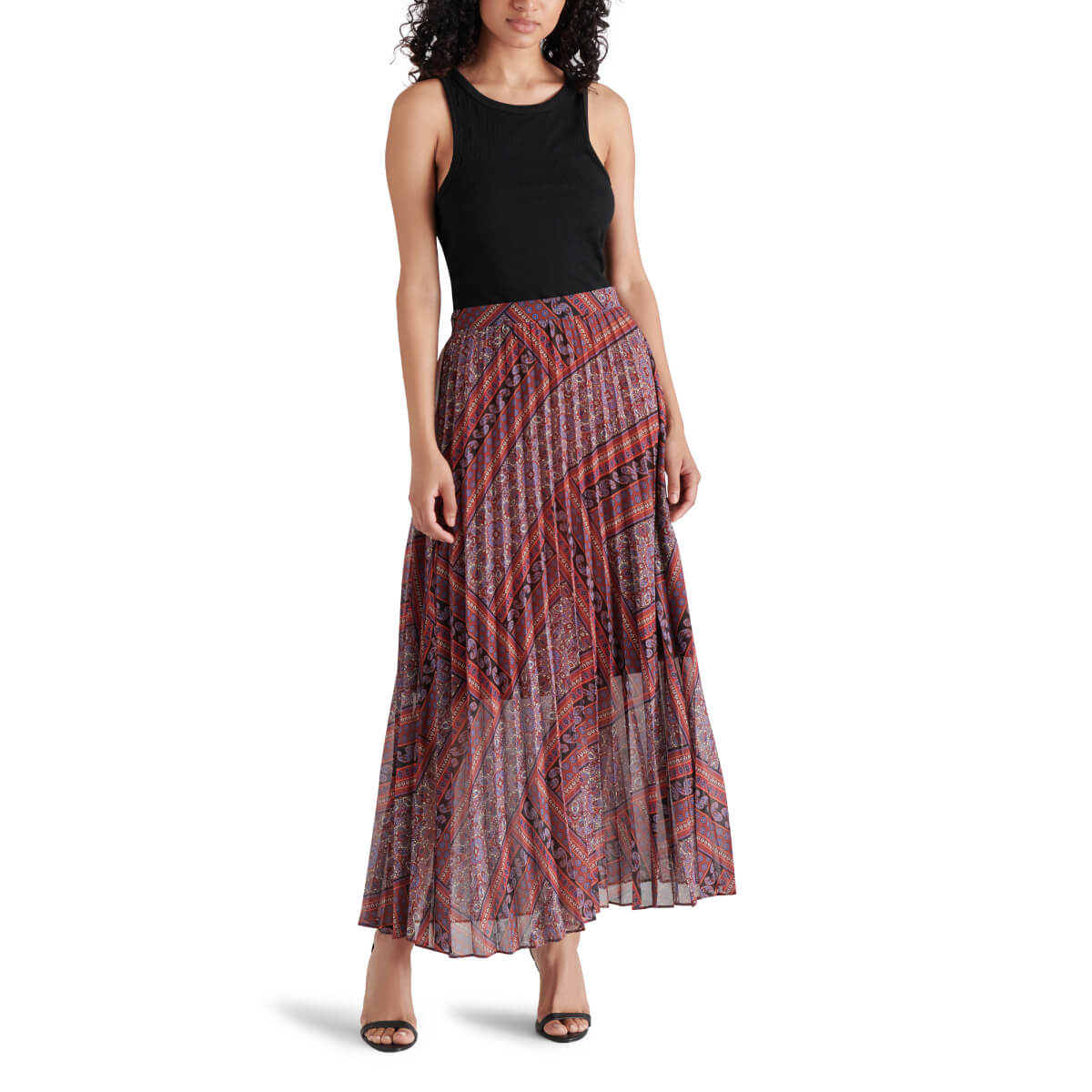Steve Madden Coppola Maxi Skirt red front | MILK MONEY milkmoney.co | cute clothes for women. womens online clothing. trendy online clothing stores. womens casual clothing online. trendy clothes online. trendy women's clothing online. ladies online clothing stores. trendy women's clothing stores. cute female clothes.